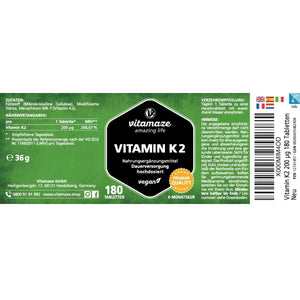Vitamine K2 tabletten